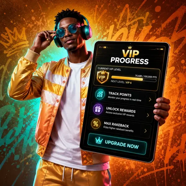 VIP player tracking progress at Dashboard Overview Showing VIP Progress and Rewards Waiting login portal