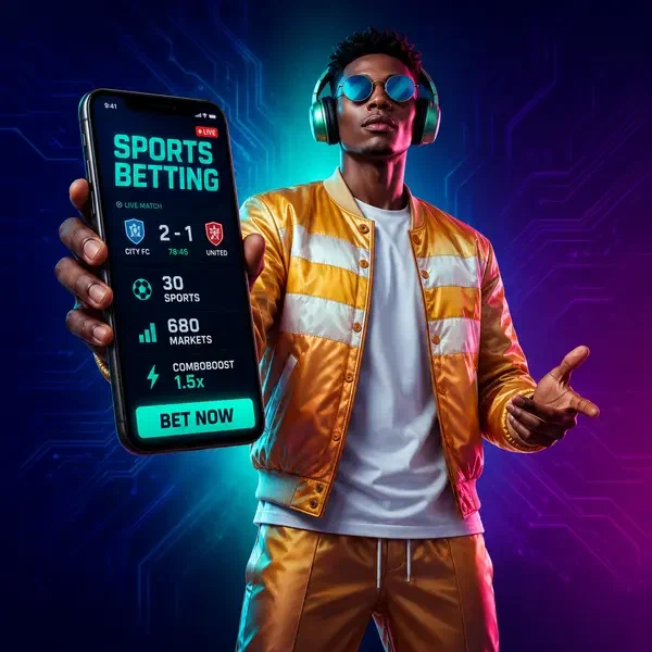 Sports betting interface glowing at SlotsDJ Sports Betting with live odds display